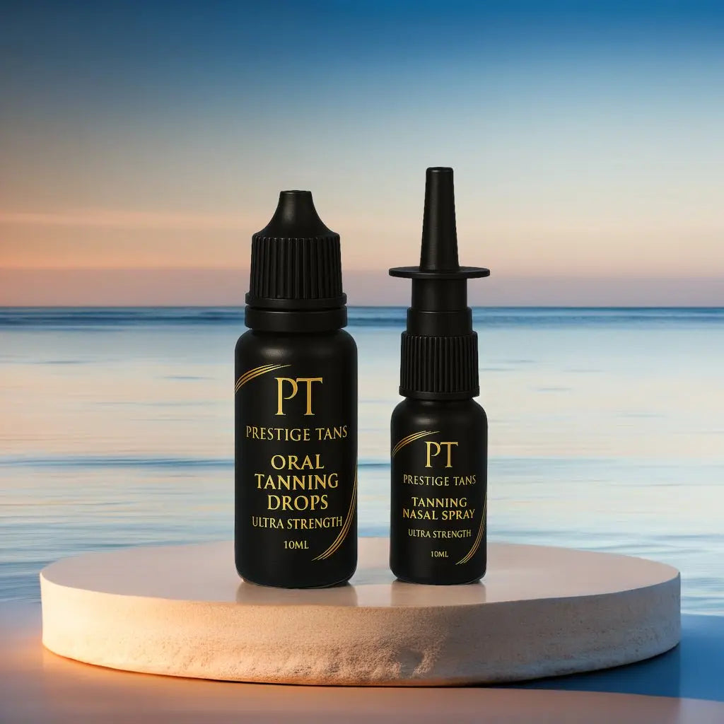 Prestige Tans Tanning Nasal Spray and Oral Tanning Drops Bundle